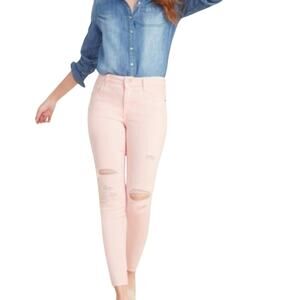 Old Navy Rockstar Skinny Jeans | Size 0 Distressed Pink Mid-Rise Denim